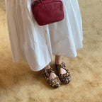 Damen Ballerinas mit modischem Leo-Muster und verstellbarem Riemchen R&B