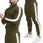 Herren Sportlicher Trainingsanzug mit Hochschulkragen und seitlichen Reißverschlusstaschen R&B