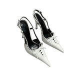 Damen elegante Slingback-Pumps mit modischem Schnürdesign R&B