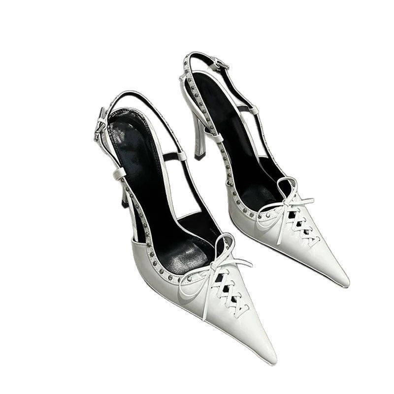 Damen elegante Slingback-Pumps mit modischem Schnürdesign R&B