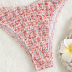 Damen Hochtailliertes Bikini-Set mit verspieltem Wickeldesign