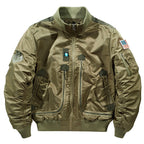 Herren stylische Bomberjacke mit vielseitigen Taschen R&B