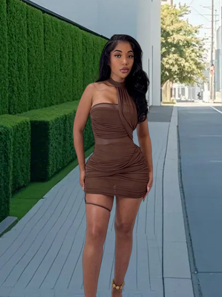 Damen Wickelkleid mit asymmetrischem Design und geschmackvollen Drapierungen R&B