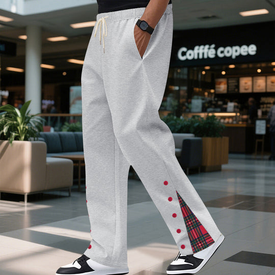 Herren lässige Freizeitpants mit Kordelzug und grafischem Design R&B