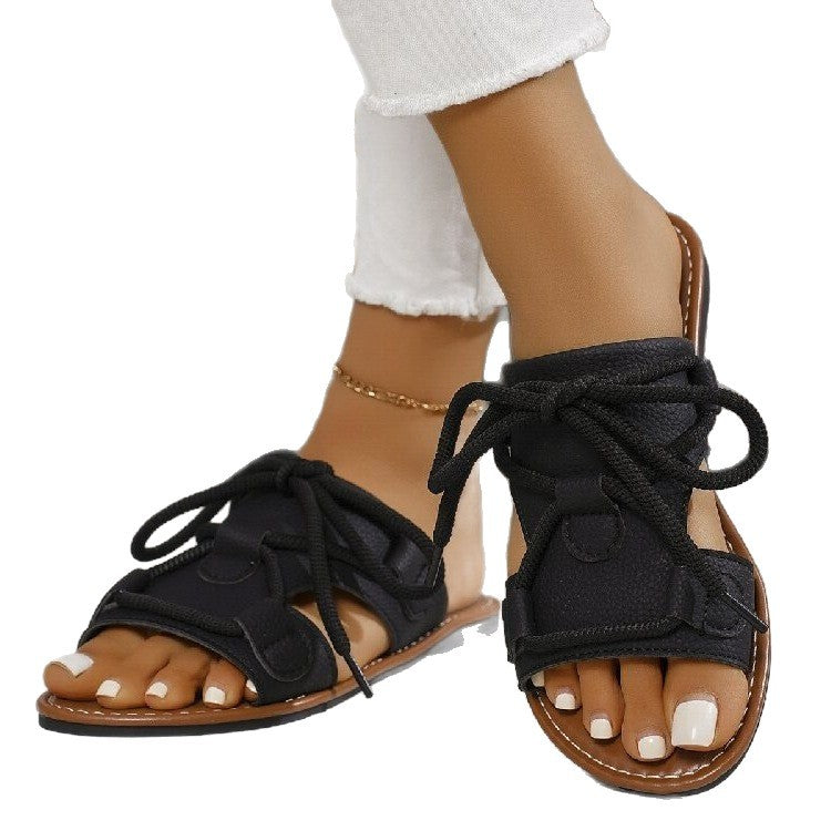 Damen Komfortable Sandalen mit verstellbarem Schnürsystem R&B