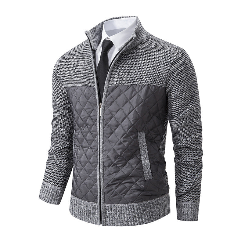 Herren gesteppte Freizeitjacke mit hochschließendem Kragen und praktischen Taschen R&B
