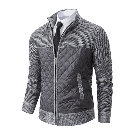 Herren gesteppte Freizeitjacke mit hochschließendem Kragen und praktischen Taschen R&B