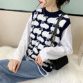 Damen Strickpullover mit verspieltem Tiermotiv und lässigem Schnitt R&B