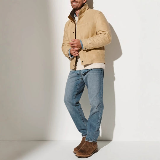 Herren jacke mit zeitlosem Schnitt und praktischem Stehkragen R&B