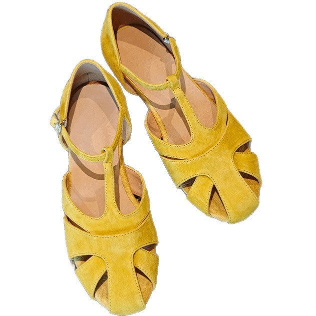 Damen Elegante Sandalen mit geschwungenem Riemchen und funkelndem Metallic-Finish R&B