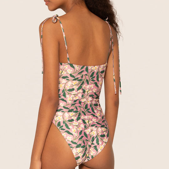 Damen Bikiniset mit verspielten Rüschen und hohem Taillenbund R&B