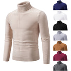 Herren eleganter Rollkragenpullover mit modernem Zopfmuster R&B