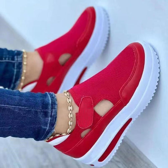 Damen Atmungsaktive Slip-On Sneakers mit ergonomischem Design und Klettverschluss R&B
