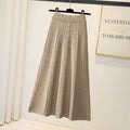 Damen Maxirock mit Struktur und Knopfdetails