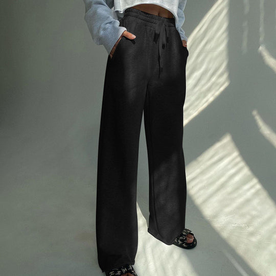 Damen Bequeme Freizeithose mit elastischem Bund und Kordelzug R&B