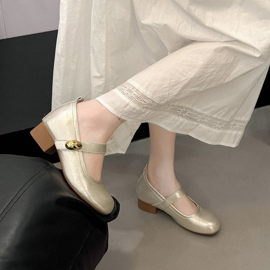 Damen elegantes Mary Jane Schuhwerk mit verstellbarem Riemen R&B