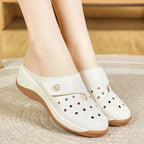 Damen Komfortable Clogs mit modischem Cut-Out Design und flexiblem Fußbett R&B