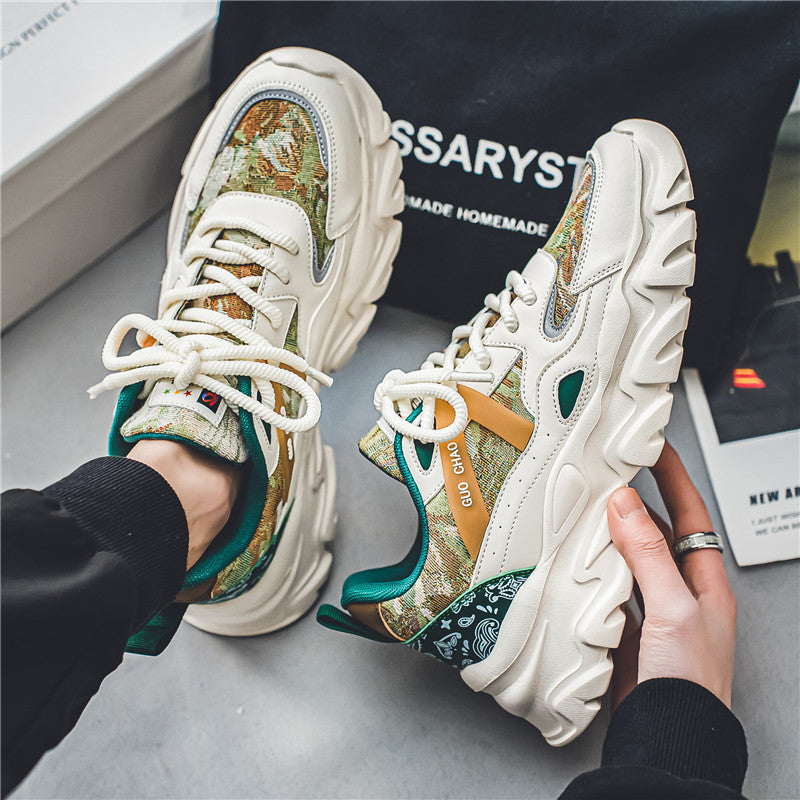 Damen Sportliche Chunky Sneakers mit atmungsaktiver Obermaterialkombination