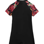 Damen Sportlicher Einteiler mit kurzem Ärmel und floralem Design R&B