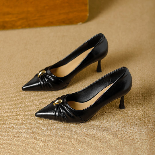 Damen elegante spitze Pumps mit raffinierter Schleifenapplikation R&B
