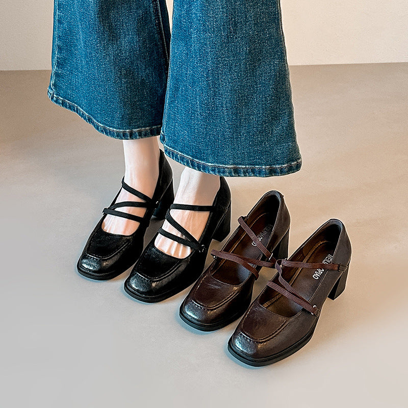 Damen Komfortable Mary Jane Schuhe mit modischem Riemen R&B