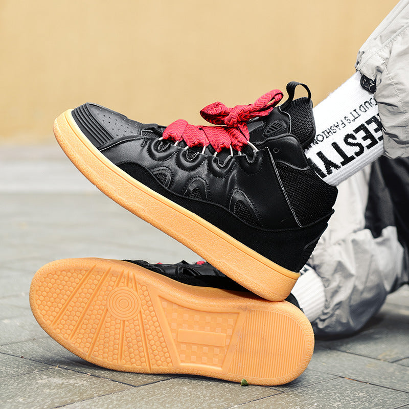 Damen Sportliche High-Top Sneakers mit innovativem Mehrfarbigem Schnürsystem R&B