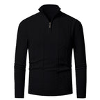 Herren Strickpullover mit Halb-Zip und strukturiertem Muster R&B