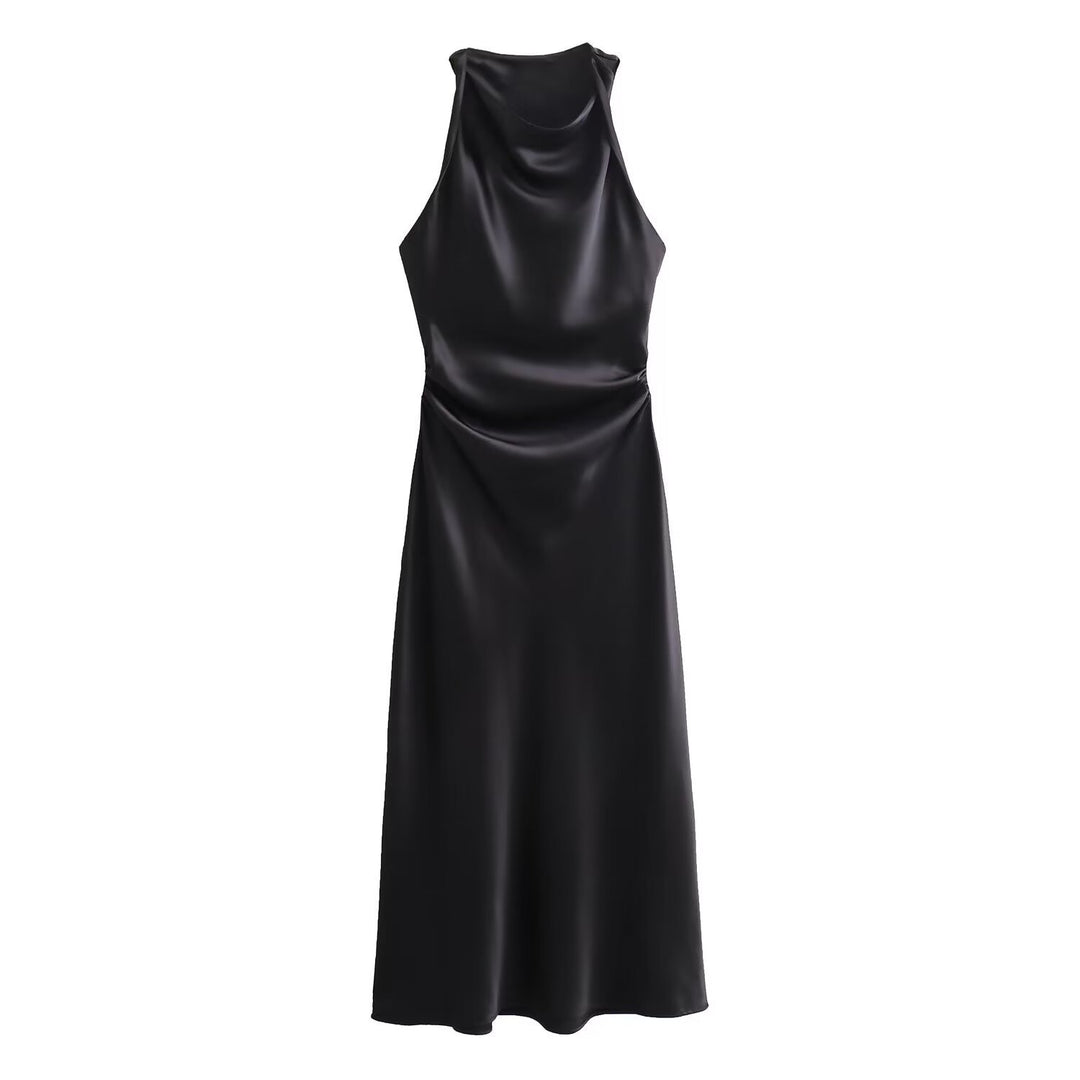 Damen elegantes Sommerkleid mit fließendem Schnitt und charmanten Rüschendetails R&B