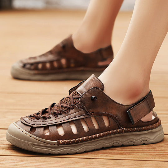 Damen Sportliche Sandalen mit perforierten Designelementen und verstellbarem Riemen R&B