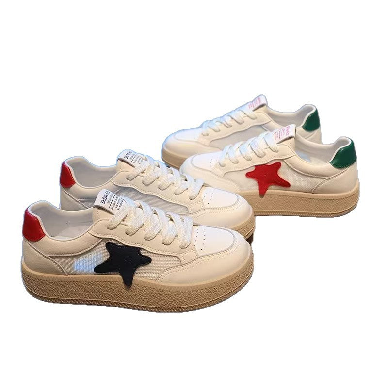 Damen Modische Sneakers mit spielerischem Sternenmotiv und atmungsaktiver Struktur