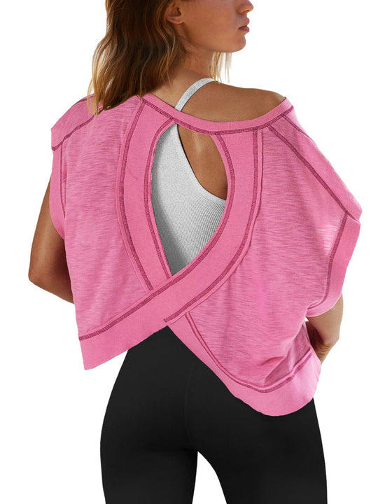 Damen modernes Cut-Out Oberteil R&B