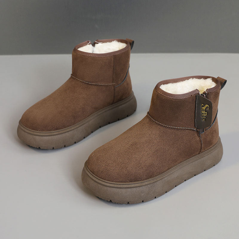 Damen modische Winterstiefeletten mit warmem Innenfutter und rutschfester Sohle R&B