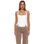 Damen Hochwertiges Trägershirt mit seitlichen Cut-Outs R&B