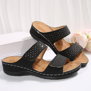 Damen Komfortable und modische Clogs mit verstellbaren Riemen und dekorativen Akzenten R&B
