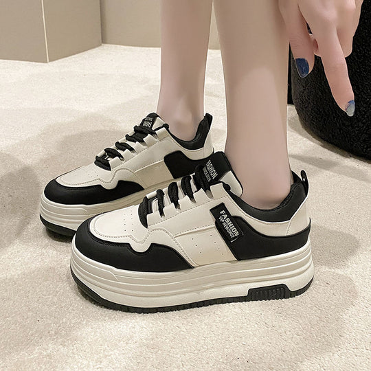 Damen Sneakers mit modernem Plateau-Design und atmungsaktiver Innenstruktur R&B
