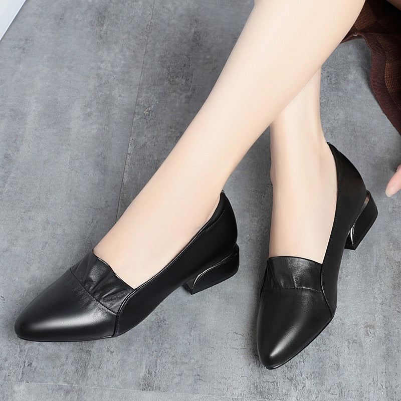 Damen Elegante Ballerinas mit elastischem Plateau und modischer Raffung R&B