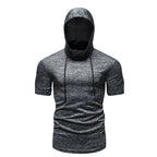 Herren funktionales Kapuzenshirt mit kurzem Arm und atmungsaktiven Eigenschaften