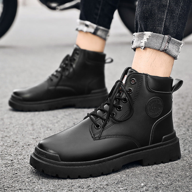 Herren Robuste Schnürboots aus hochwertigem Leder mit rutschfester Sohle R&B