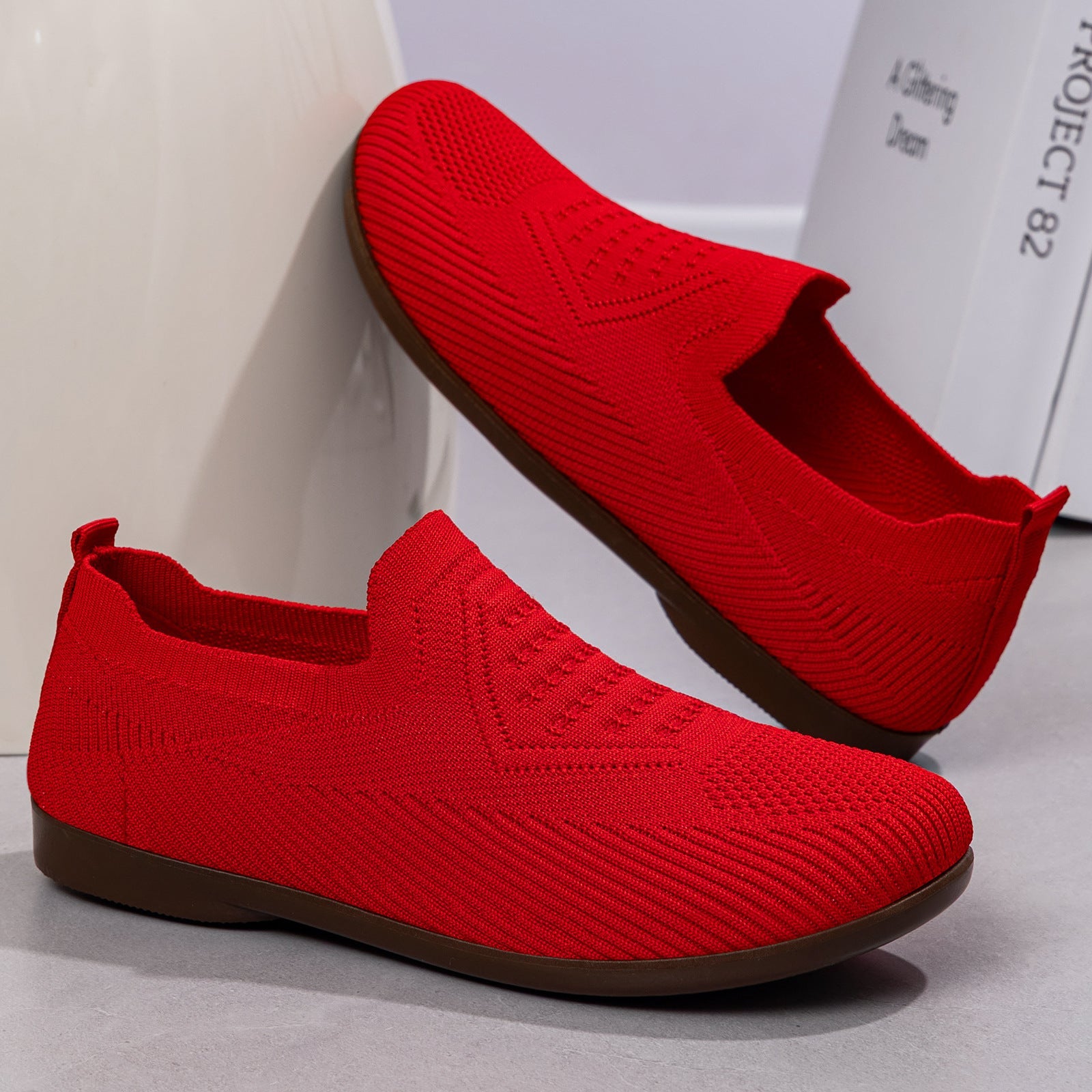 Damen Bequeme Stretch-Sneaker mit rutschfester Sohle