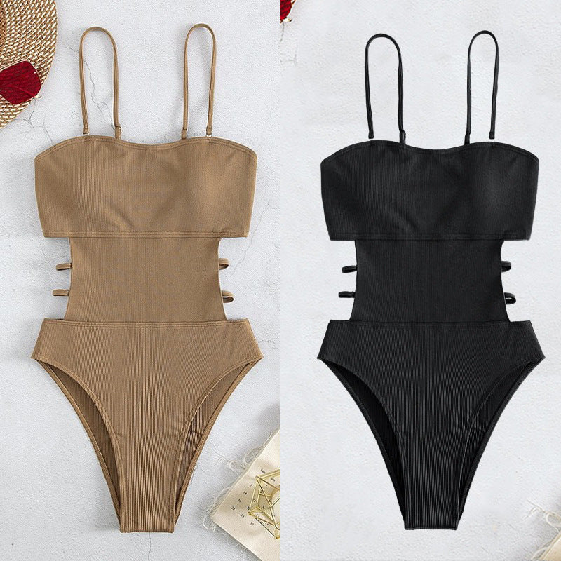 Damen Einteiliger Badeanzug mit modischem Schnitt und eleganter Taillierung R&B