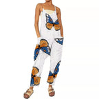 Damen Jumpsuit mit auffälligem Schmetterlingsdesign und praktischen Taschen R&B