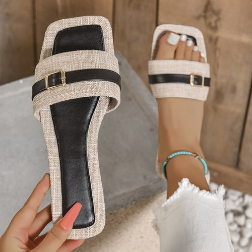 Damen Komfortable Riemchen-Sandalen mit eleganter Schnallenverzierung R&B