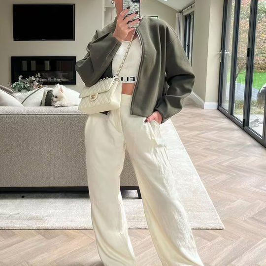 Damen modische Sweatjacke mit modernen Annehmlichkeiten und lässigem Schnitt R&B