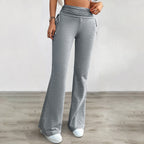 Damen Bequeme Palazzo-Hose mit elastischem Bund und lässigem Schnitt R&B