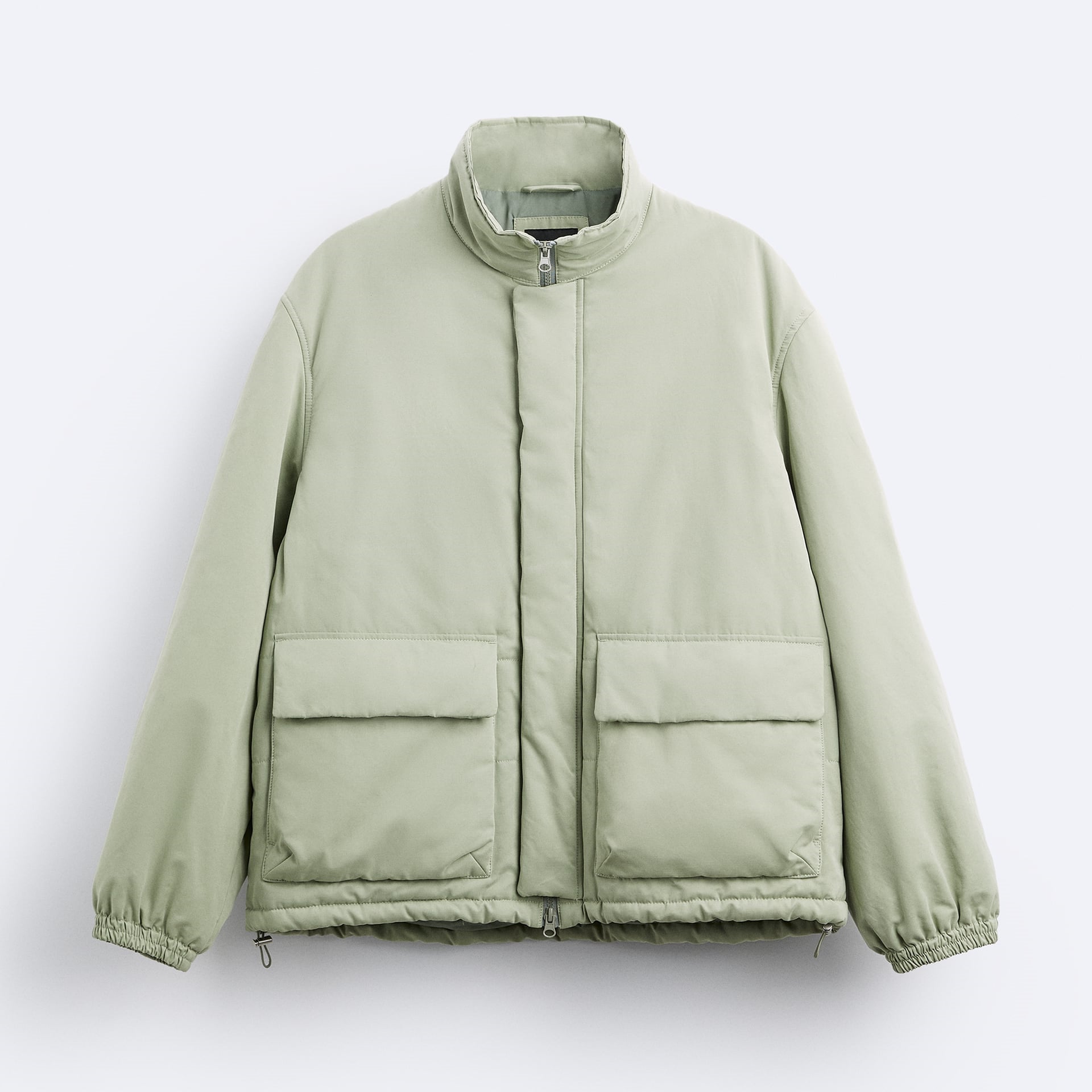 Damen gesteppte Komfortjacke mit großen Taschen und elastischen Bündchen Hedi-Mode