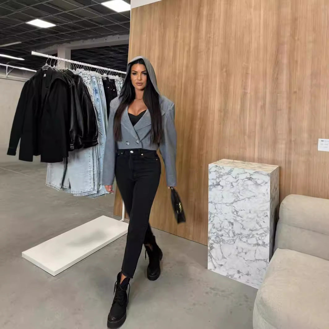Damen Sportliches Kleid mit Kragen und langen Ärmeln R&B