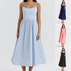 Damen Maxikleid mit floralem Print und verstellbaren Spaghettiträgern R&B