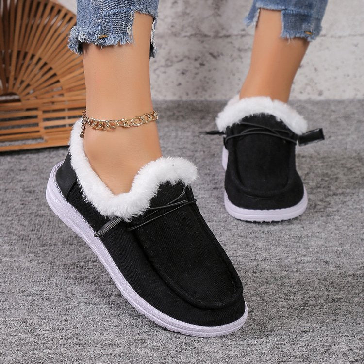 Damen Bequeme Hausschuhe mit kuscheligem Futter und rutschfester Sohle R&B