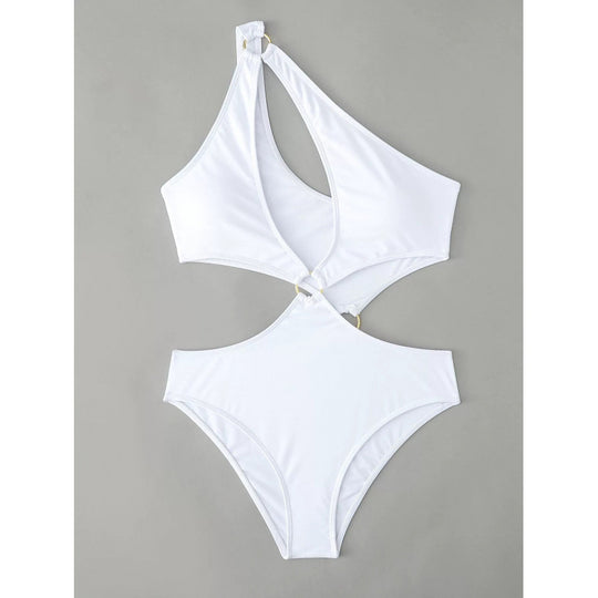 Damen Cut-Out Badeanzug mit modischem Ringdetail und figurformendem Schnitt R&B