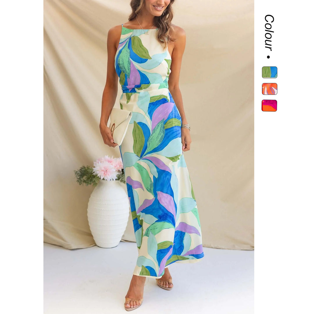 Damen Maxikleid mit modernem floralem Design und elegantem Schnitt R&B